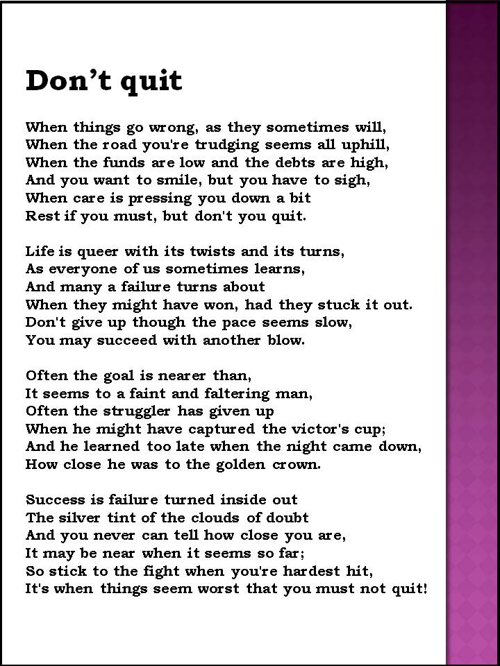 Image result for don't quit poem